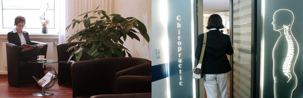 Wartebereich und Eingang – Amerikanische Chiropraxis Bischoff in Bochum
